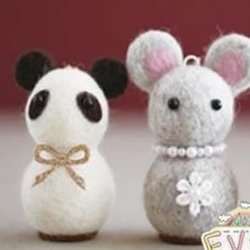 羊毛毡DIY制作可爱动物玩偶