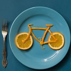 创意DIY水果皮自行车