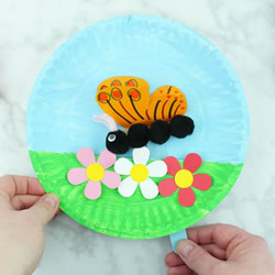 春天飞舞的蝴蝶！用纸盘做能动的儿童玩具
