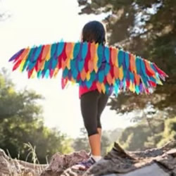 儿童羽毛翅膀制作方法 硬纸板制作翅膀的教程