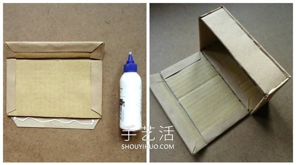 纸板废物利用手工制作漂亮收纳盒的做法教程