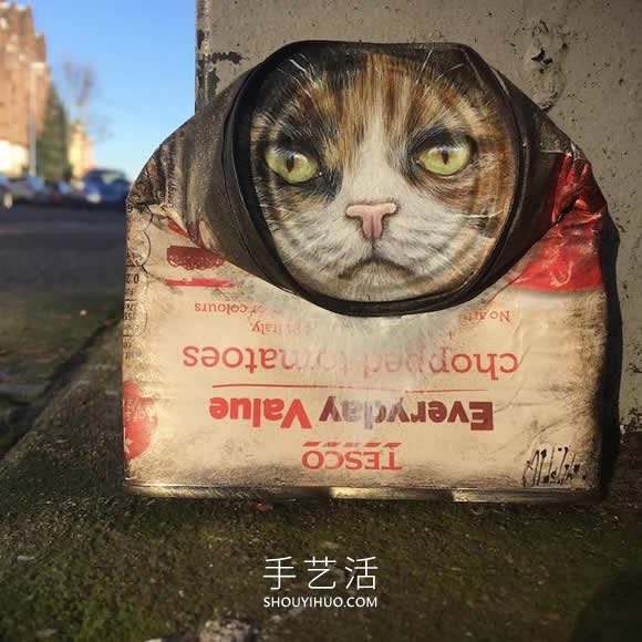创意环保DIY！街头艺人赋予丢弃食品罐以新生