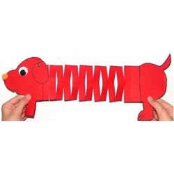 幼儿园手工制作弹簧狗 彩纸做玩具狗狗的方法