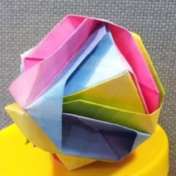 如何折纸日本锦 花球日本锦的折法图解教程