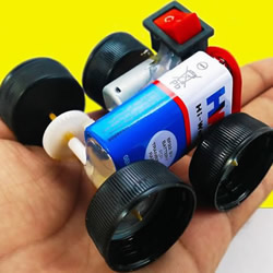 简单自制电动汽车玩具的视频教程