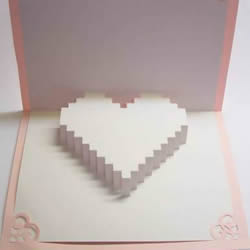 立体爱心贺卡的制作方法 情人节立体爱心卡片DIY