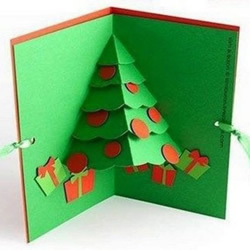 圣诞节立体圣诞树贺卡制作方法 详细图解步骤