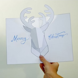 立体驯鹿圣诞贺卡制作 立体圣诞节卡片DIY教程