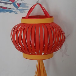 春节手工灯笼的做法 简单卡纸红灯笼DIY图解