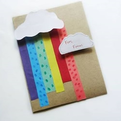 雨后见彩虹 漂亮励志彩虹贺卡的制作方法