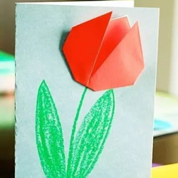 简单折纸康乃馨 手工做一张漂亮的母亲节贺卡