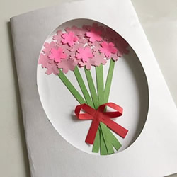 母亲节花束贺卡的做法 手工花束贺卡制作方法