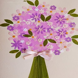 花团锦簇的美丽！手工母亲节花束卡片的做法