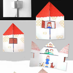 幼儿园贺卡手工制作 可爱小房子卡片的做法