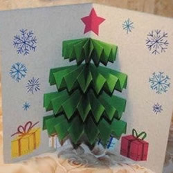 圣诞节立体圣诞树贺卡的制作方法图解教程