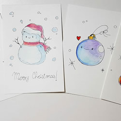 4种简单又可爱的手绘圣诞贺卡制作方法