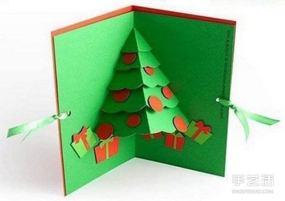 圣诞节立体圣诞树贺卡制作方法 详细图解步骤