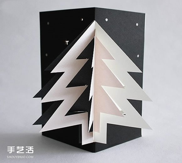 立体圣诞树贺卡手工制作 DIY圣诞树贺卡图片