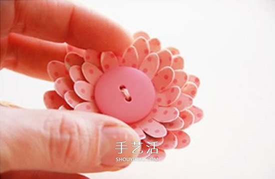 中秋节贺卡手工制作 卡纸花朵贺卡DIY图解