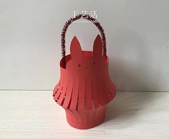 中秋节兔子灯笼的折纸方法 可改造成新年灯笼