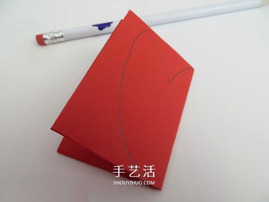 简单郁金香花贺卡做法 卡纸手工制作花朵贺卡