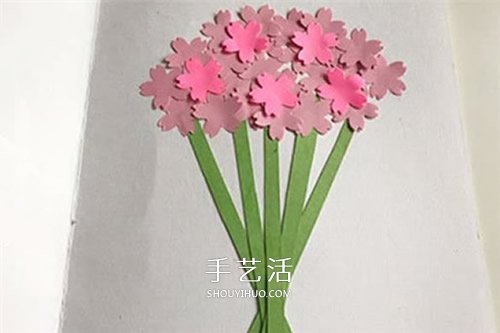 母亲节花束贺卡的做法 手工花束贺卡制作方法