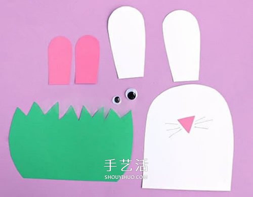 DIY中秋节小兔子贺卡 小白兔生日卡片的做法