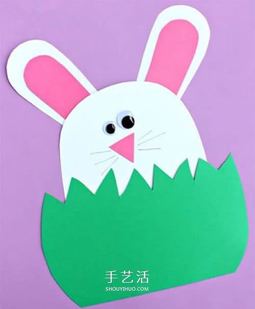 DIY中秋节小兔子贺卡 小白兔生日卡片的做法