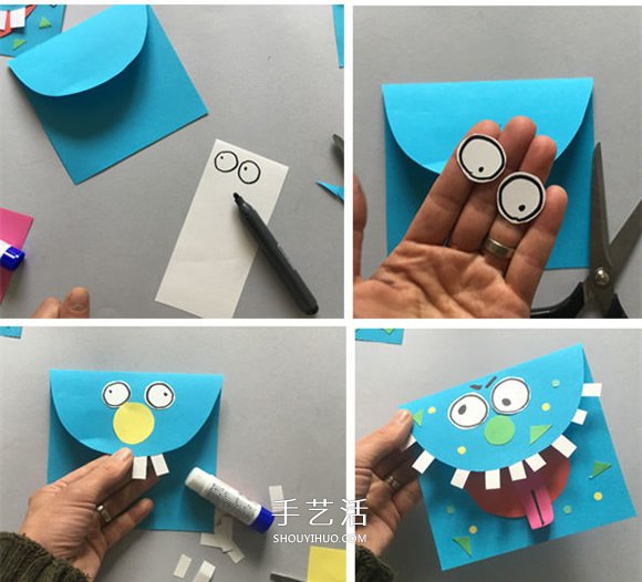 创意万圣节怪物卡片DIY 给好朋友一个小惊喜！