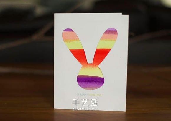 自制复活节卡片方法 简单中秋节兔子贺卡制作