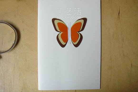 自制蝴蝶和花贺卡的方法图解教程