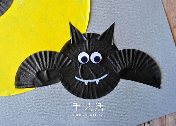 儿童手工制作万圣节蝙蝠贺卡的方法图解