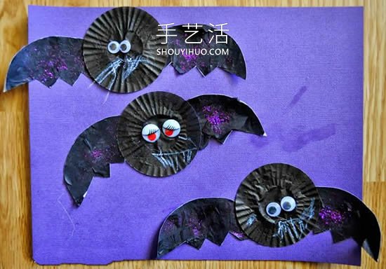 儿童手工制作万圣节蝙蝠贺卡的做法教程