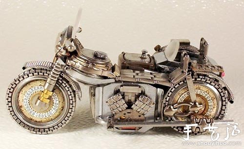 手表零件DIY手工制作的摩托车