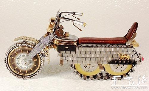 手表零件DIY手工制作的摩托车