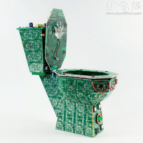 废弃印刷电路板DIY制作创意马桶