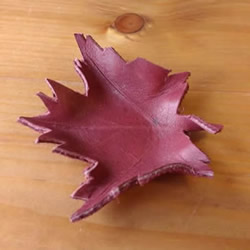 皮革手工制作树叶碗的做法图解