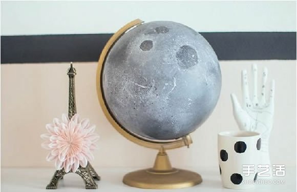 地球仪改造月球仪摆件的DIY方法图解教程