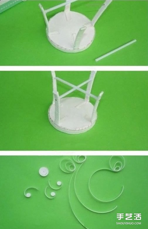 一次性纸杯做藤椅的方法 纸杯椅子的做法图解