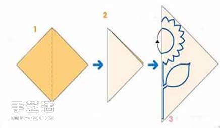 幼儿园剪纸向日葵教程 简单向日葵的剪纸方法