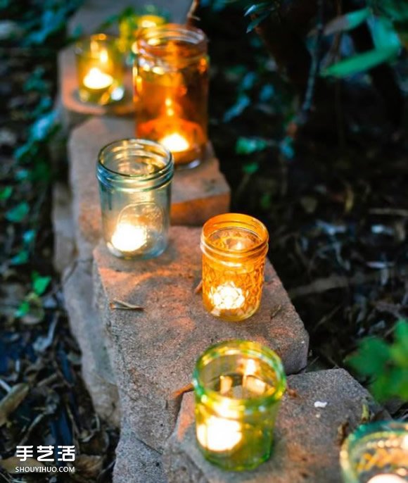 唯美玻璃烛台DIY教程 玻璃瓶改造制作烛台