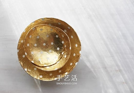 漂亮的首饰盘手工制作 自制金色首饰盘DIY教程