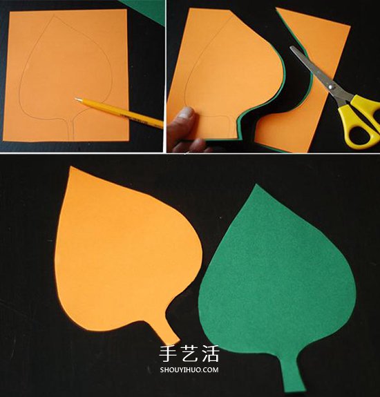简单树叶装饰画制作 儿童卡纸树叶画的做法