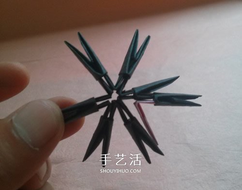 三角插折纸基础教程：加角的方法图解