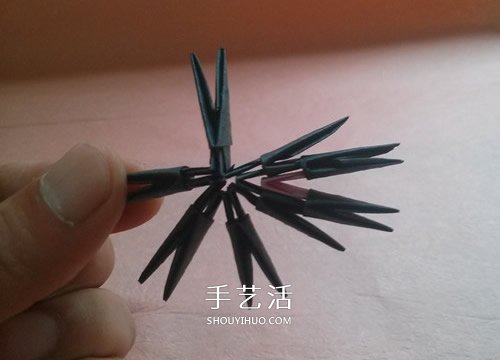 三角插折纸基础教程：加角的方法图解