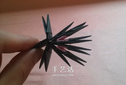 三角插折纸基础教程：加角的方法图解