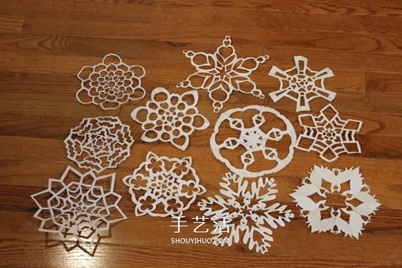 几种漂亮雪花的折叠和剪纸方法图解步骤