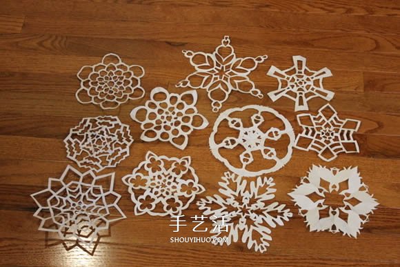 几种漂亮雪花的折叠和剪纸方法图解步骤