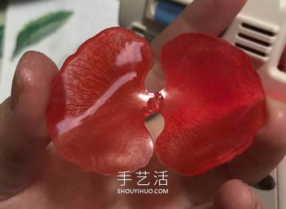 热缩片手工制作罂粟花胸针的做法教程