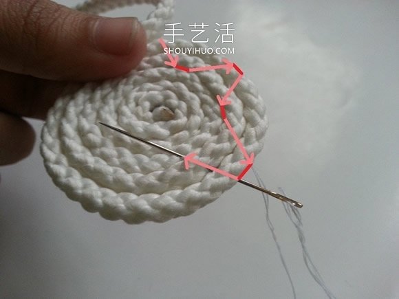 尼龙绳手工制作花朵杯垫的做法教程